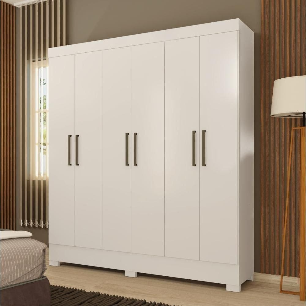 Guarda Roupa 6 Portas Virgina Branco