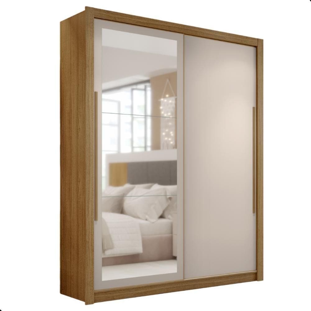 Guarda Roupa Com Espelho Hungria Nature Fendi