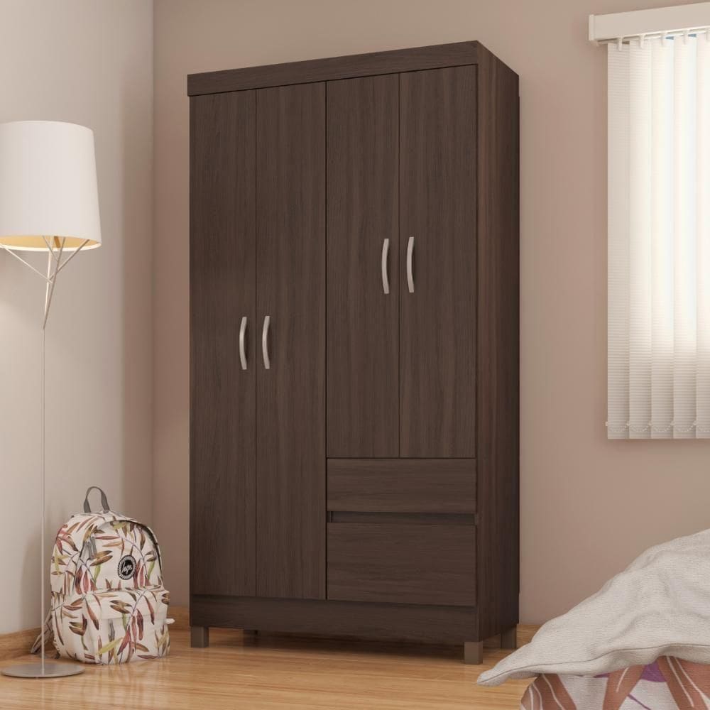 Guarda Roupa 4 Portas Vicente Cafe Touch
