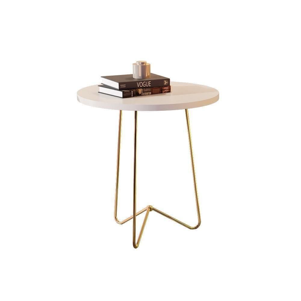Mesa De Centro Redondo Parma Dourado
