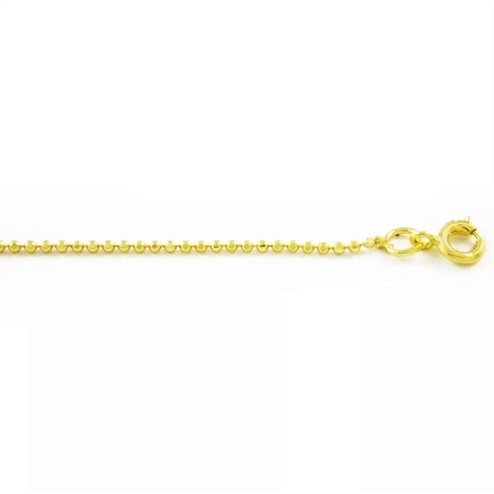 Corrente Cordão De Bolinhas Folheado Ouro 18k