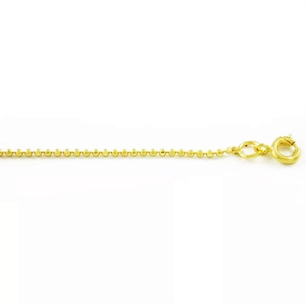 Corrente Cordão De Bolinhas Folheado Ouro 18k