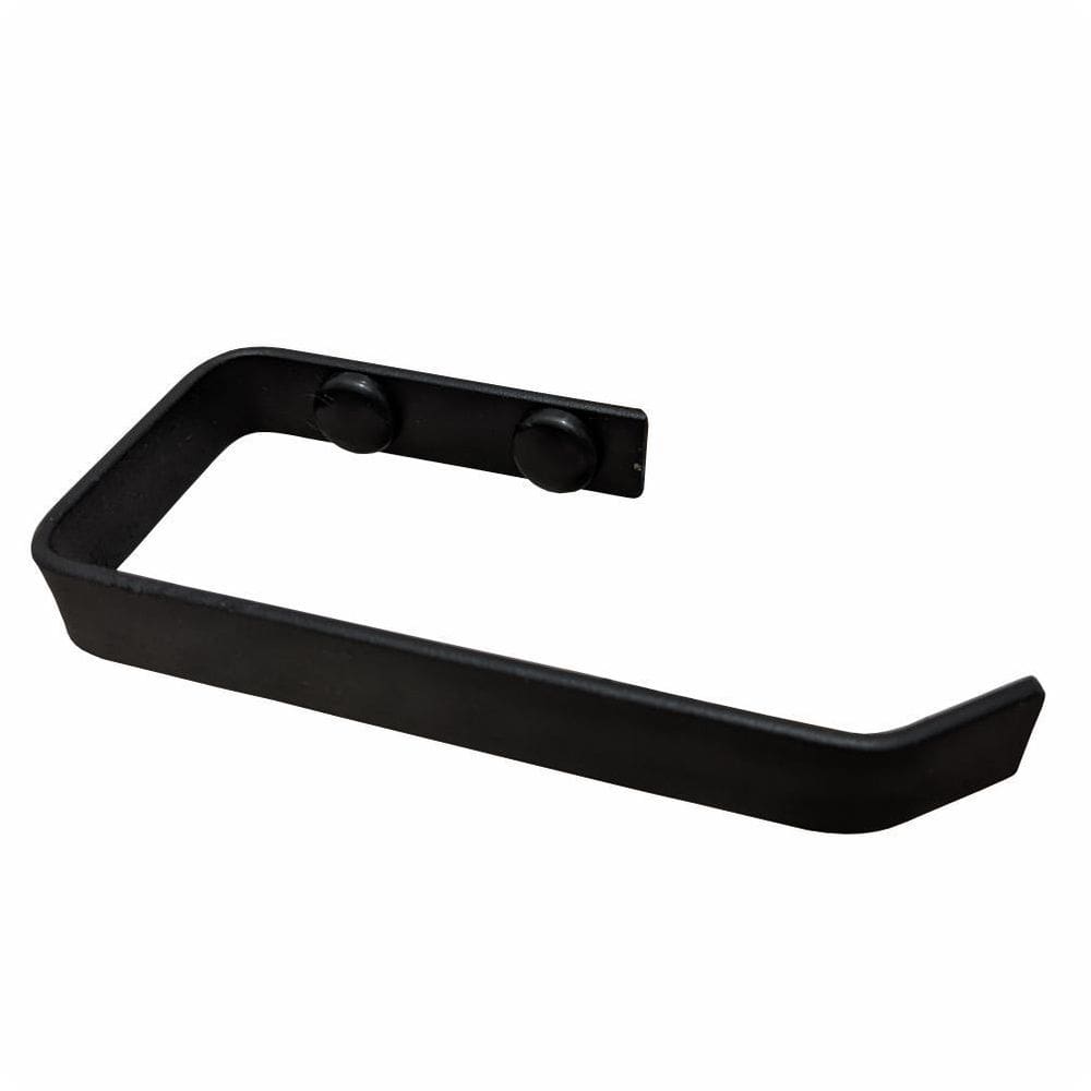 Porta Papel Higiênico Parede Para Banheiro Preto Fosco Supremo