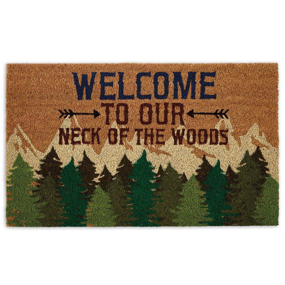 Capacho DII Natural Coir Outdoor Welcome Mat 43x74cm Woods