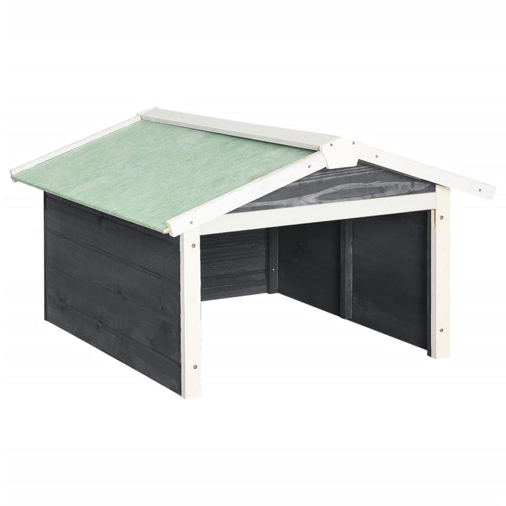 Cortador de grama de madeira Garage VidaXL Firwood Cinza/Branco Outdoor