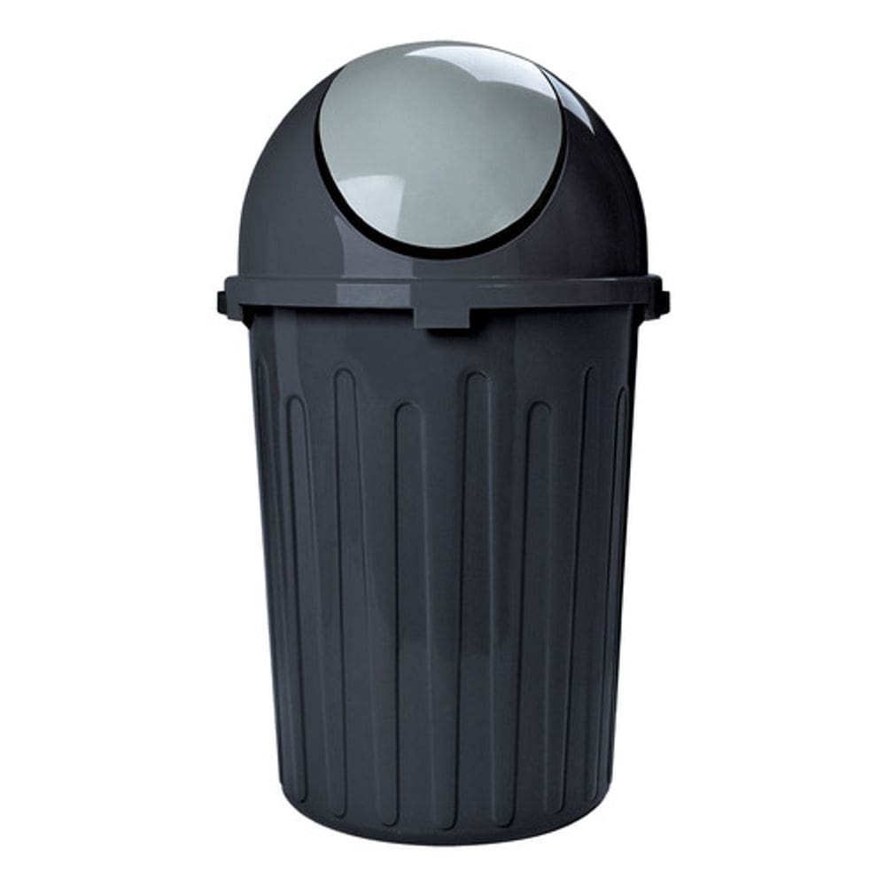 Lixeira De Piso Redonda Basculante Plastico 80l 77x42x42cm