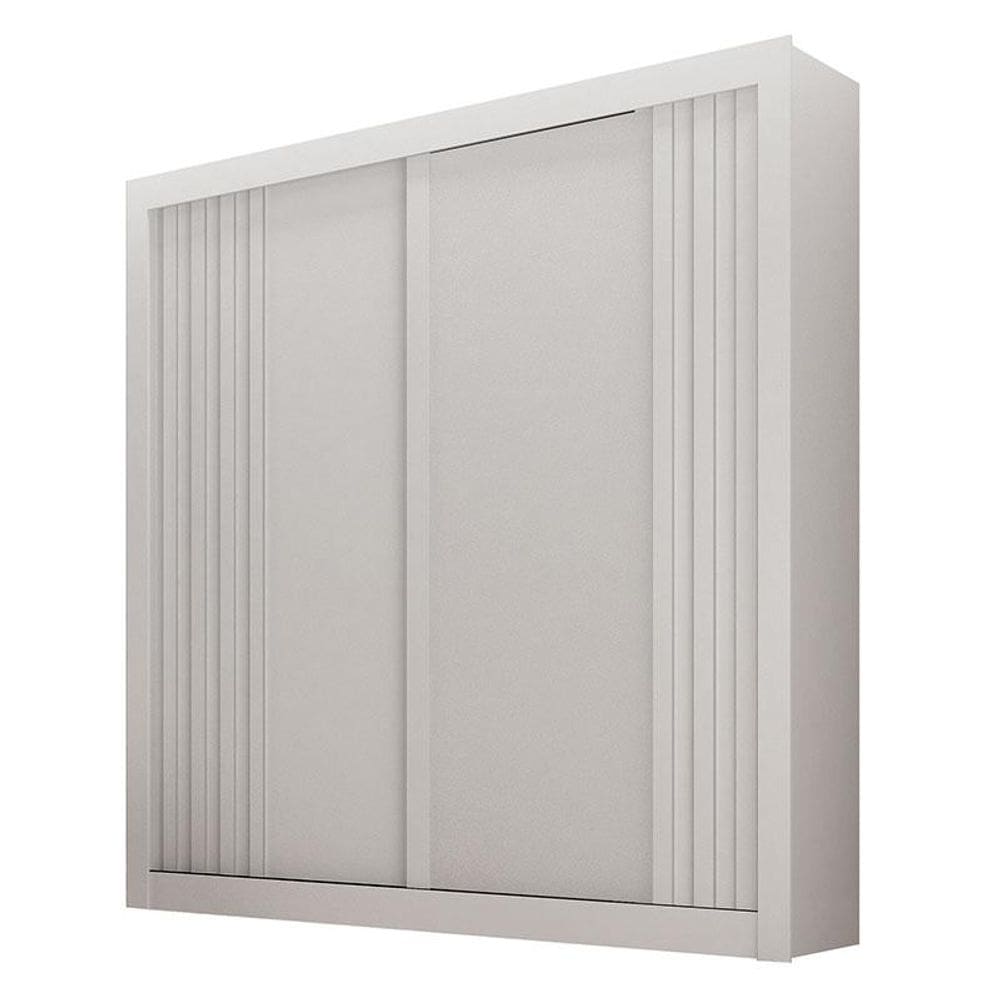 Guarda Roupa Solteiro 2 Portas Milano Branco – Leifer Móveis