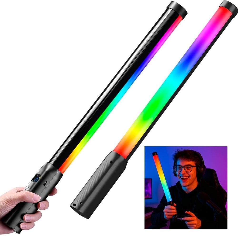 Bastão Led Rgb Portátil Para Vídeo Com Cor Intensa