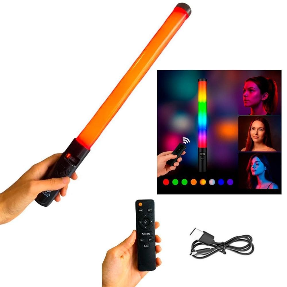 Bastão Led Iluminador Colorido Para Criar Atmosfera