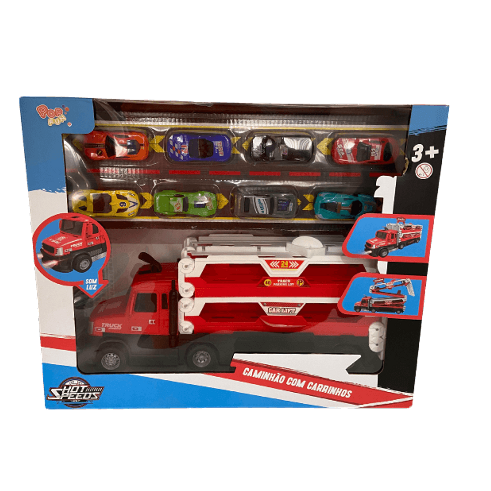Caminhao Cegonha com Carrinhos - Hot Speeds TERRACO