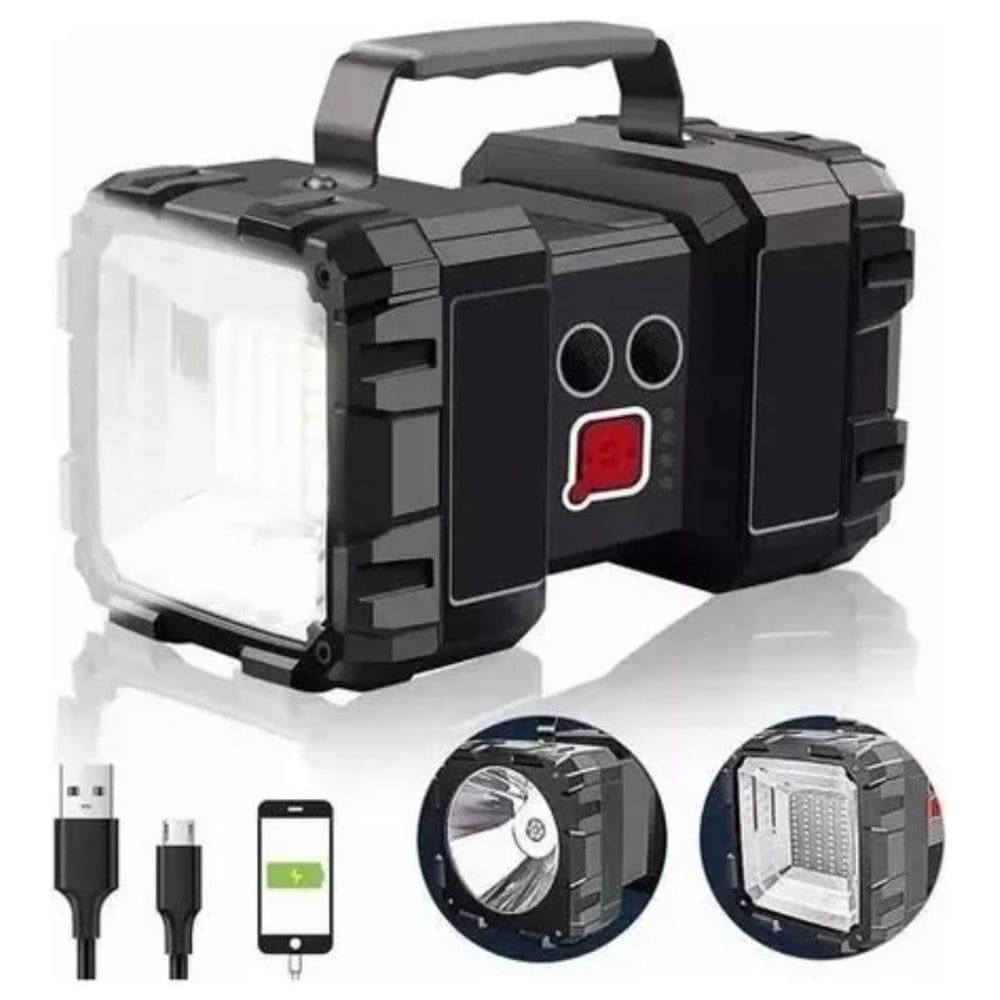 Luz Portátil Recarregável Com Design Durável Para Camping