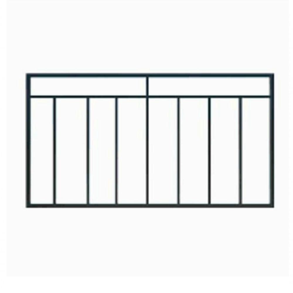 Cabeceira De Cama Grade Aço Ferro Robusto Cor Preto Largura 160cm Estilo Industrial Cb-05