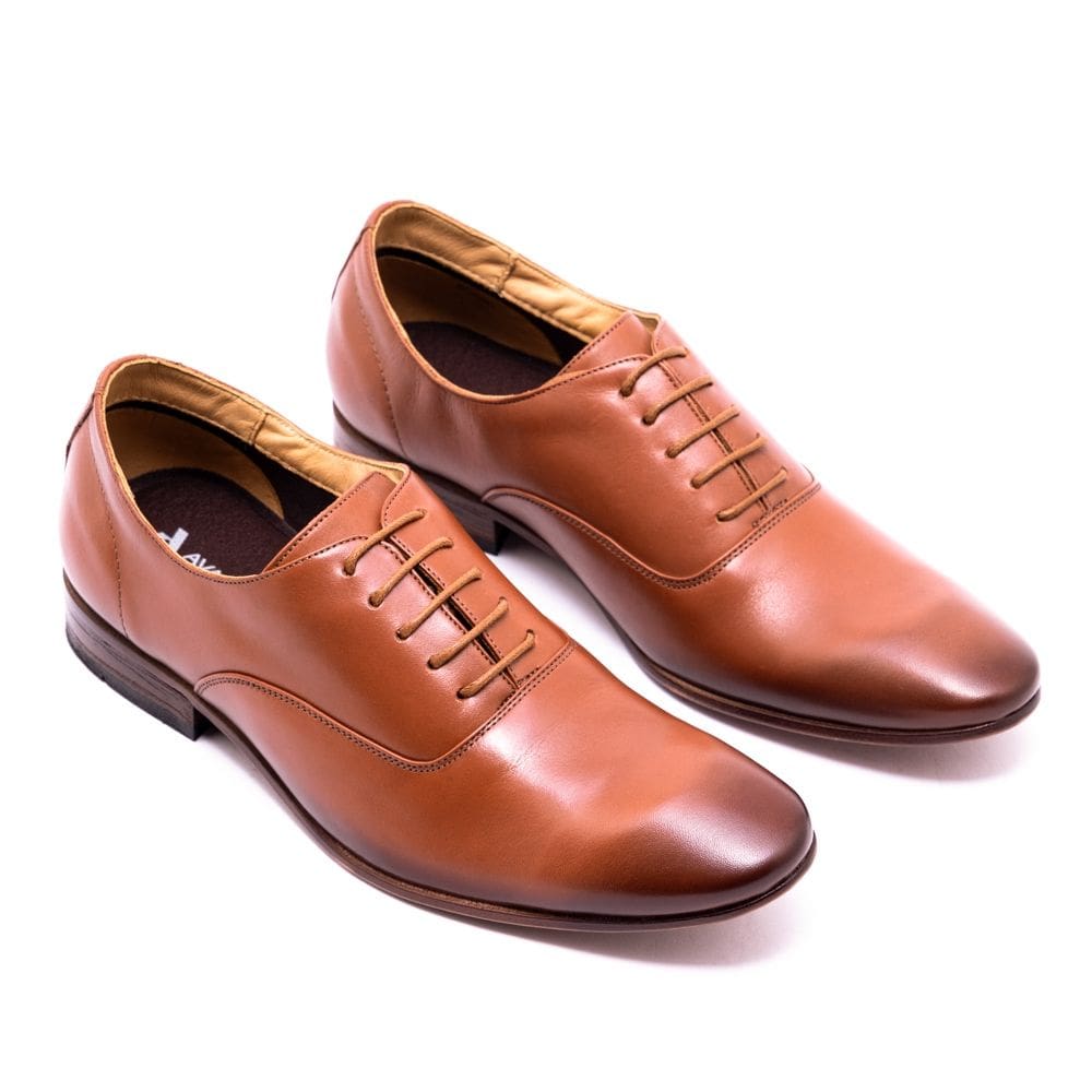 Sapato Social Masculino Oxford Couro Sola Couro Fecho Cadarço Sapato Conforto