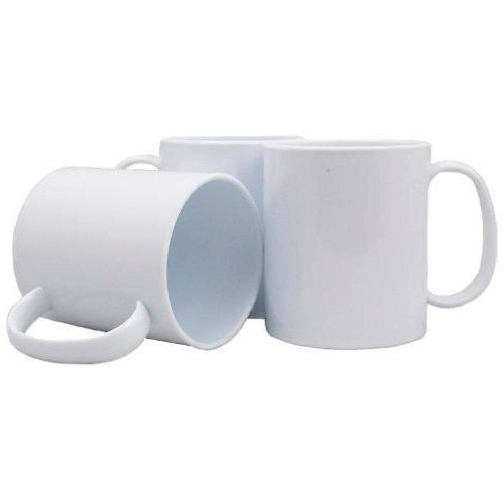 Caneca Plastica Para Sublimação Branca 300Ml