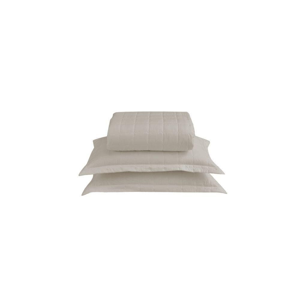 Kit Cobre Leito Matelado Dupla Face Soft 3 Peças Casal 100% Poliéster - Areia