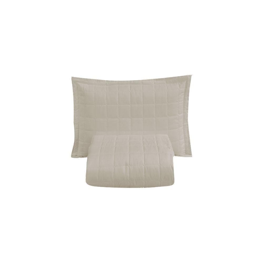 Kit Cobre Leito Matelado Dupla Face Soft 2 Peças Solteiro 100% Poliéster - Areia