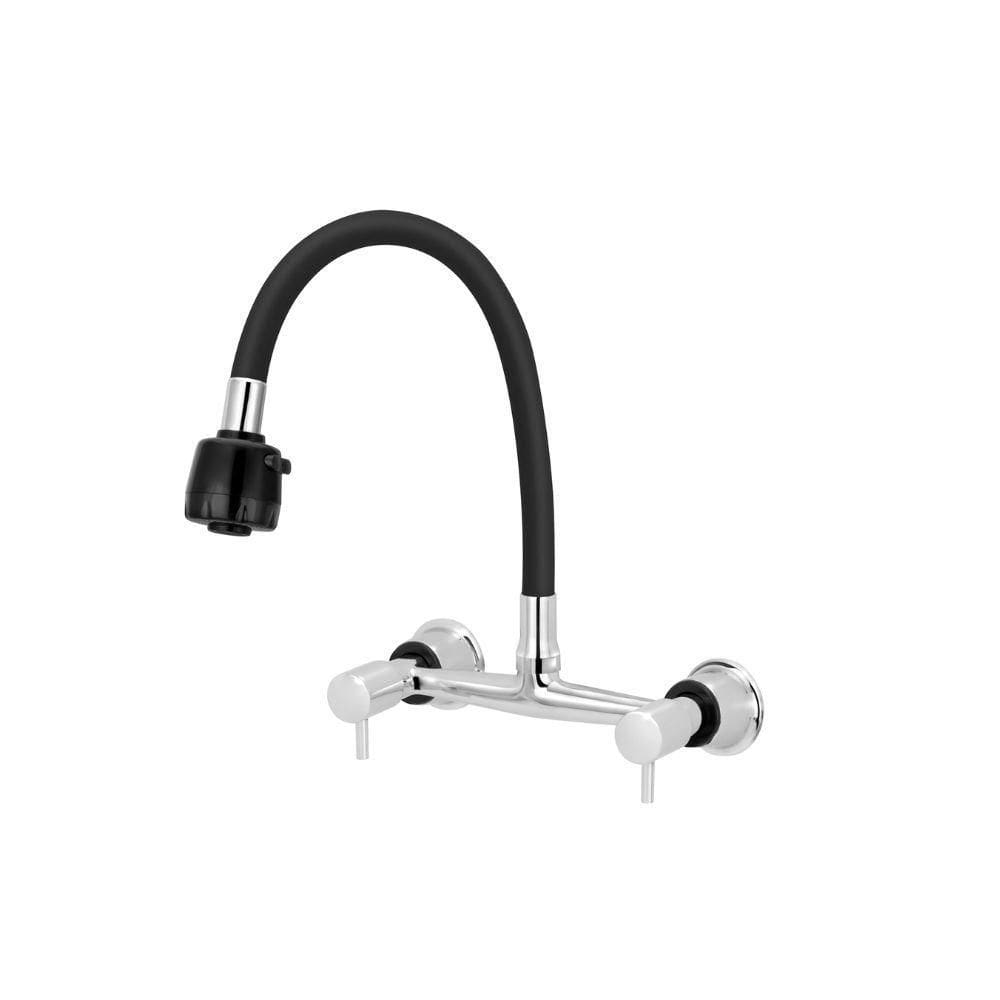 Torneira Misturador Flexível Black Duplo Jato Cozinha Parede