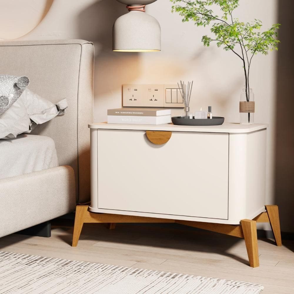 Mesa De Cabeceira Adamantina Off White