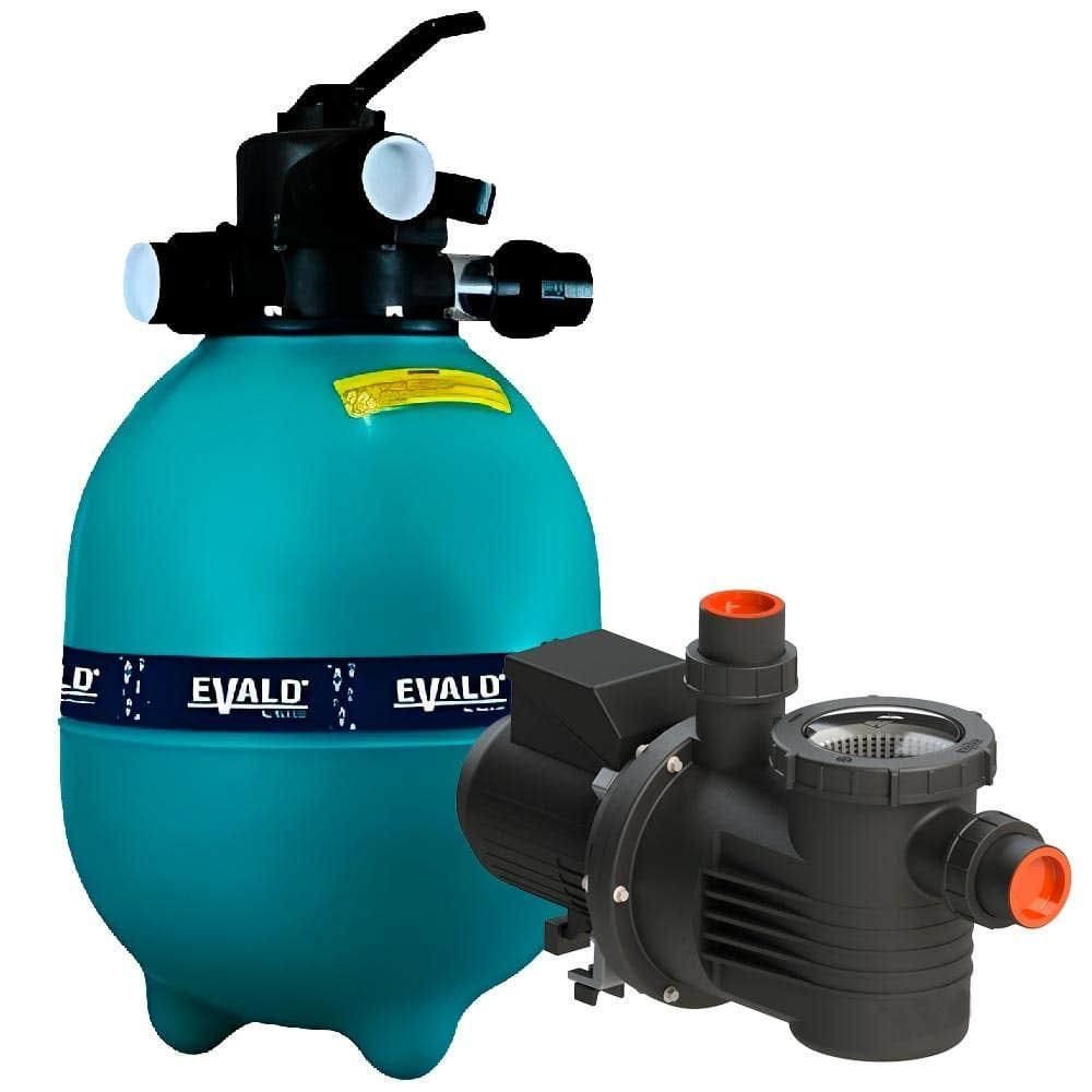 Filtro para Piscina FPEV-19 com Bomba 3/4 CV Monofásico BPEV-17 EVALD by DANCOR