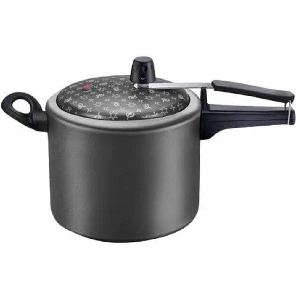Panela De Pressao Panelux 4,5l Antiaderente Luxcook Grafite Estilizada