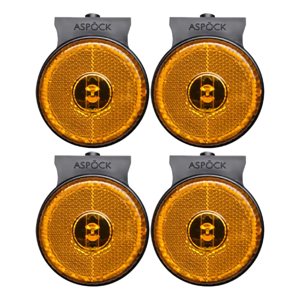 Kit 4 Lanterna Lateral Redonda Led Bivolt Amarela As1617400