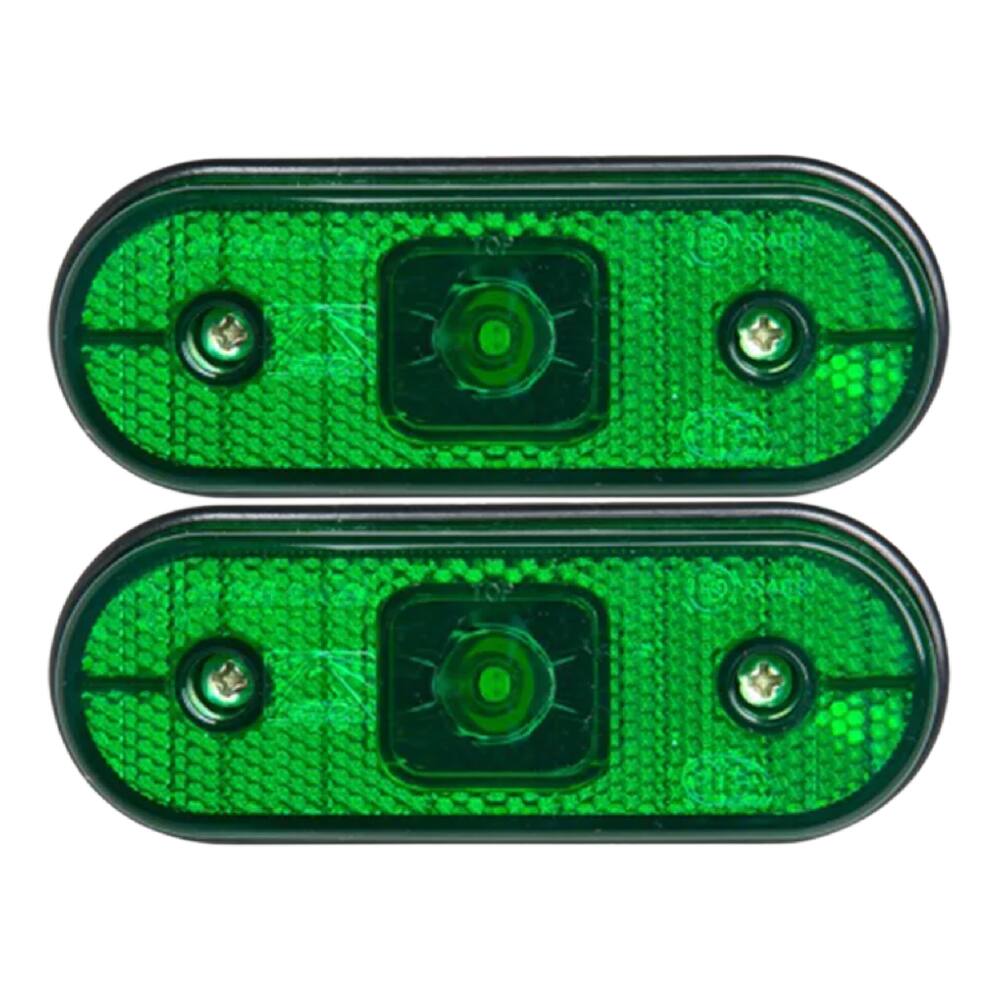 Kit 2 Lanterna Lateral Retangular Com Led Verde As0607000