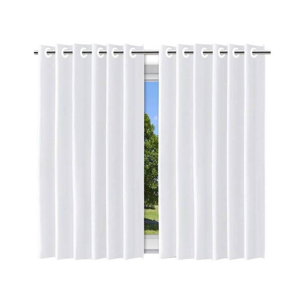 Cortina Blackout Branca Com Ilhós 280Cm X 140Cm Corta Luz