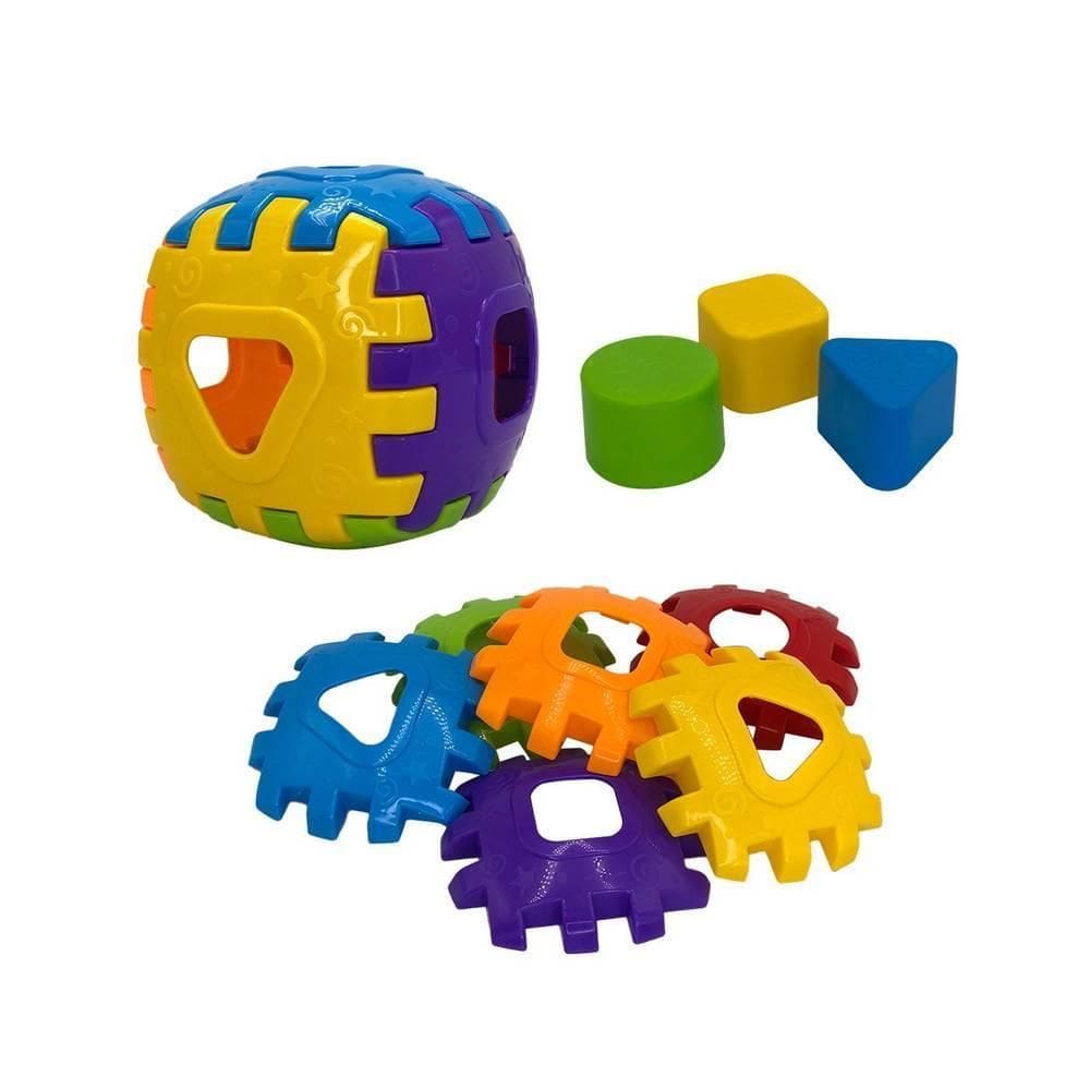 Cubo Didático Para Bebês Monta E Desmonta Peças De Encaixar