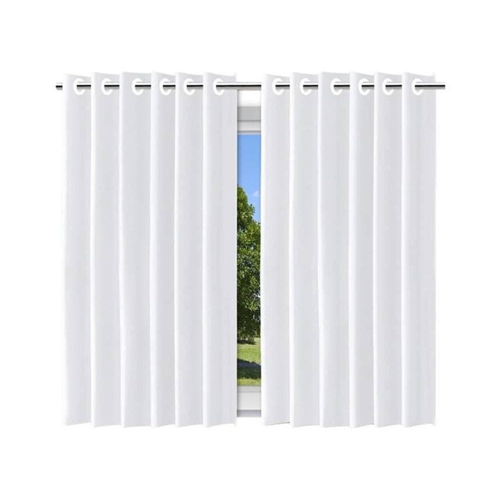 Cortina Blackout Branca Com Ilhós 280Cm X 140Cm Corta Luz