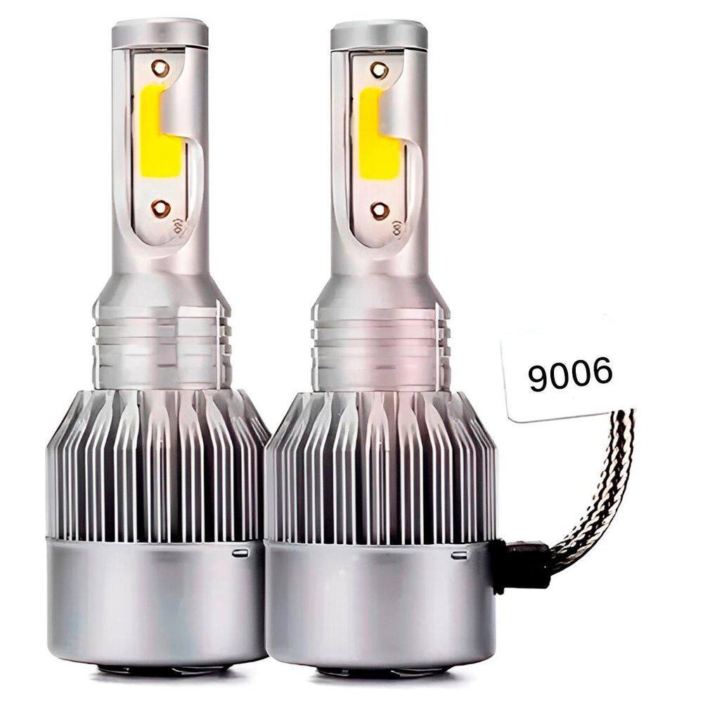 Par De Lâmpadas Automotivas Farol Alto Baixo Full Led 9006