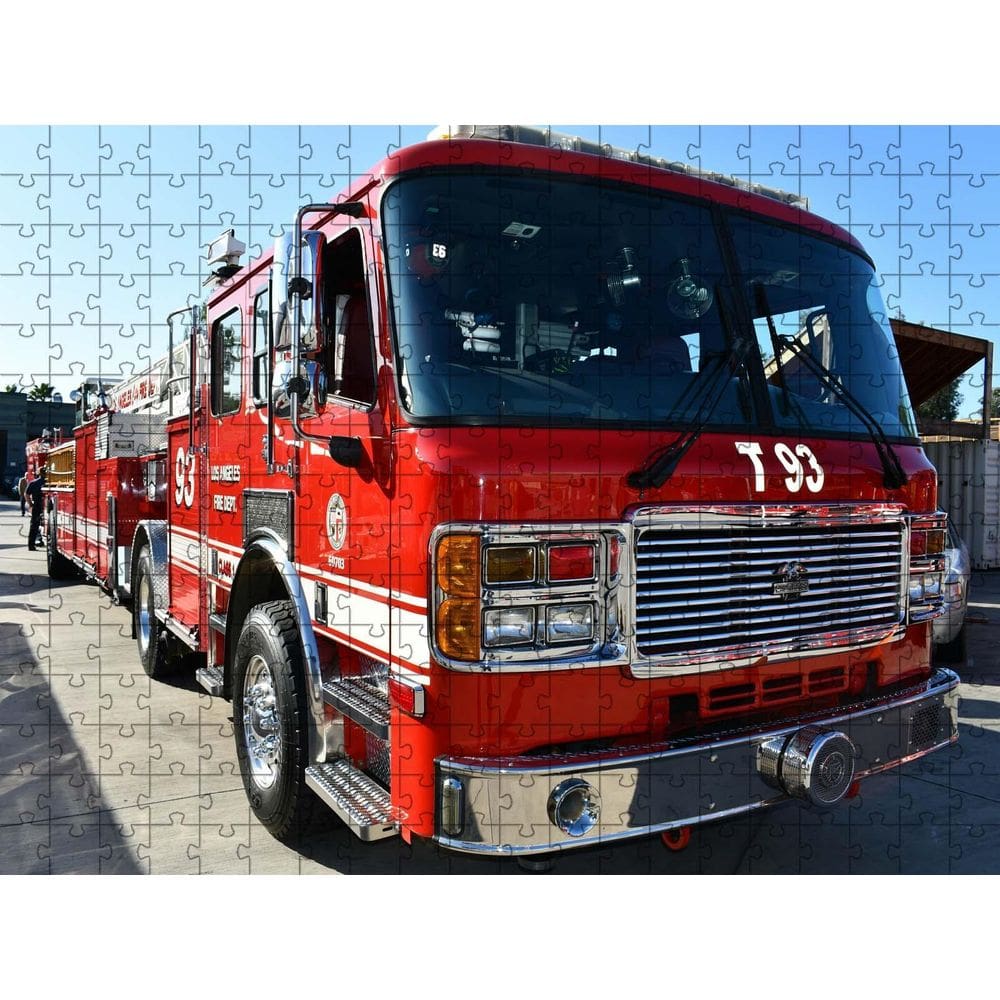 Quebra-Cabeça Viatura Dos Bombeiros De 150 Peças Em Mdf