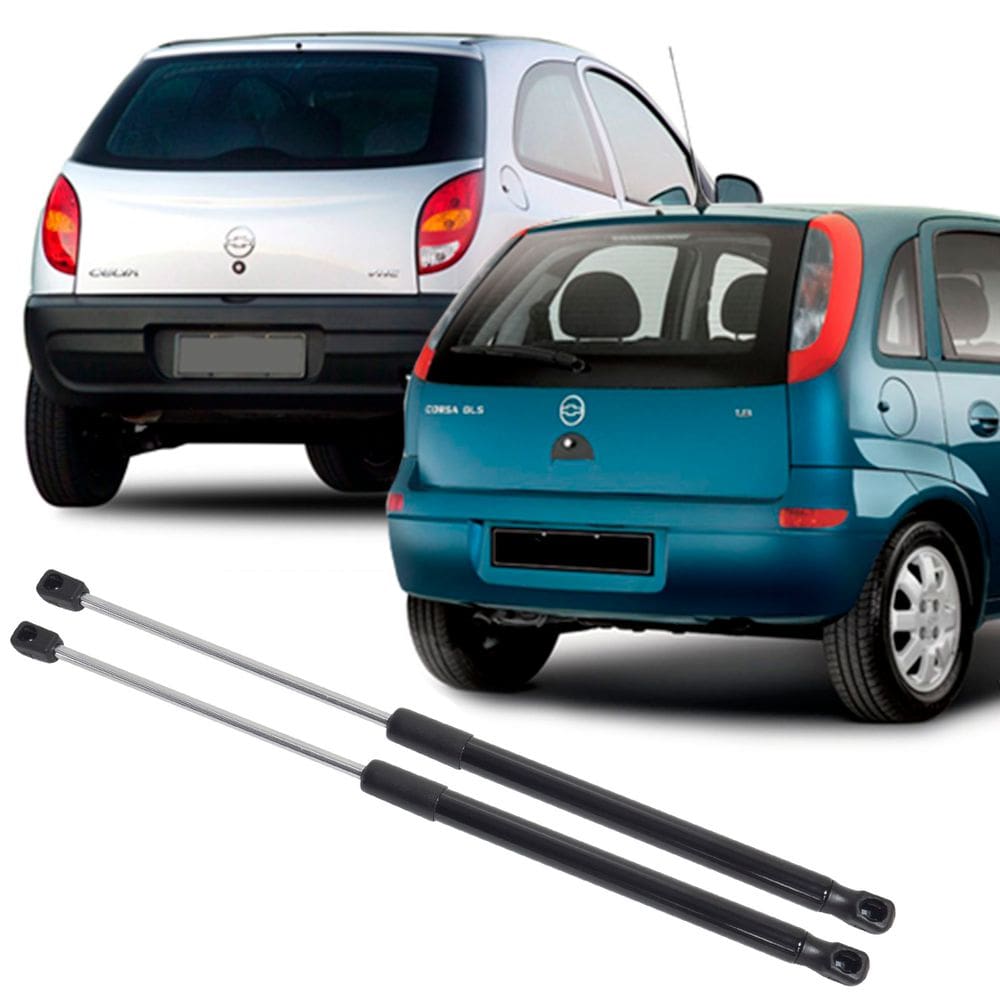 Par Amortecedor Tampa Traseira Porta Mala Mola Gás Celta 2000 à 2016 Corsa Hatch 2002 a 2012
