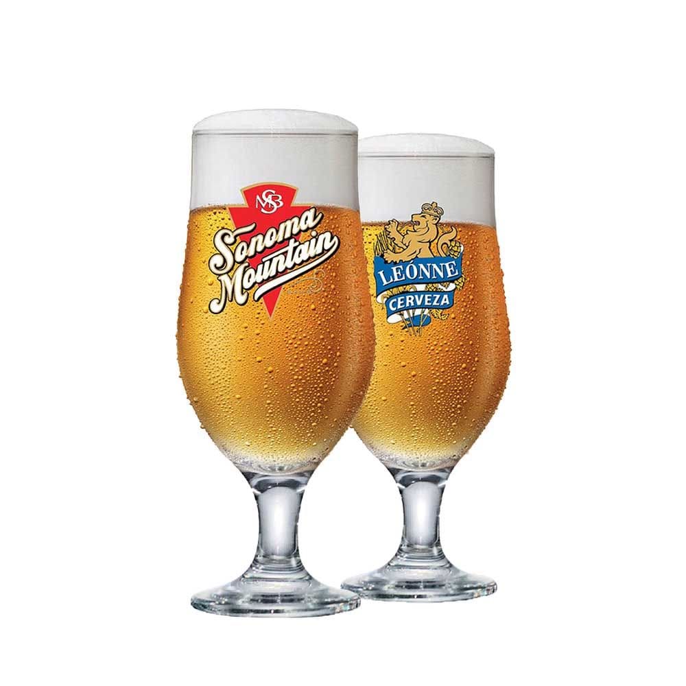 Jogo de Taças para Cerveja Rótulo Beer Master 380ml 2 Pcs HH