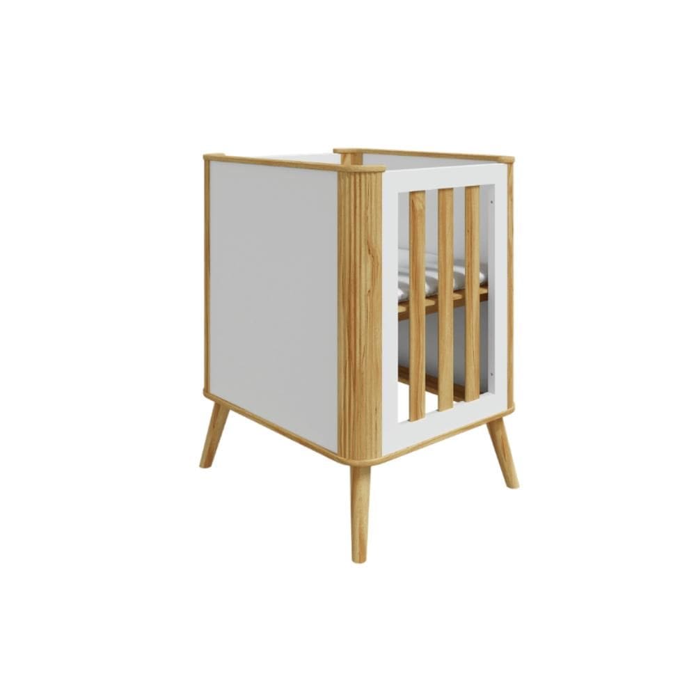 Mini Berço Infantil Kit Evolutivo Théo Amêndoa / off White