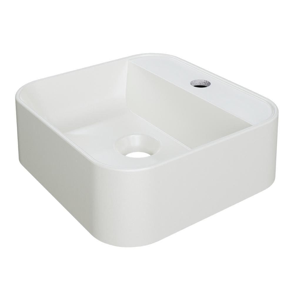 Cuba Pia Para Banheiro Quadrada 32cm ágata C08 Bege - Mpozenato