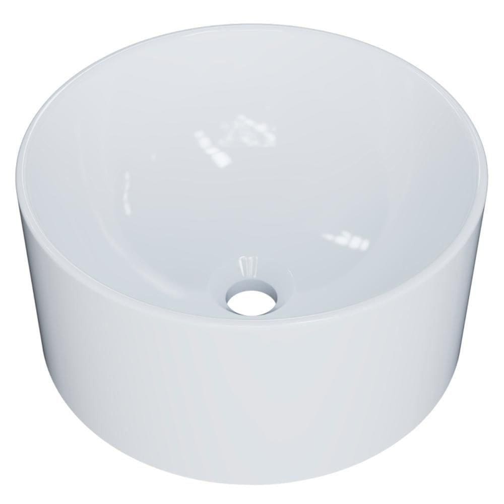 Cuba Pia Para Banheiro Redonda 30cm Celine C08 Branco - Mpozenato