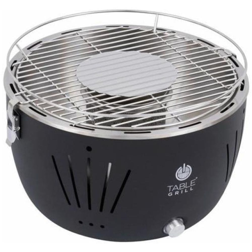 Table Grill Churrasqueira De Mesa Carvão Usb Pilha - Preto