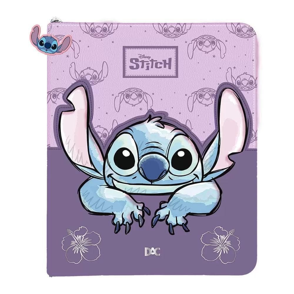 Fichário 4 Fechos Universitário Com Zíper 48Fls Stitch Dac