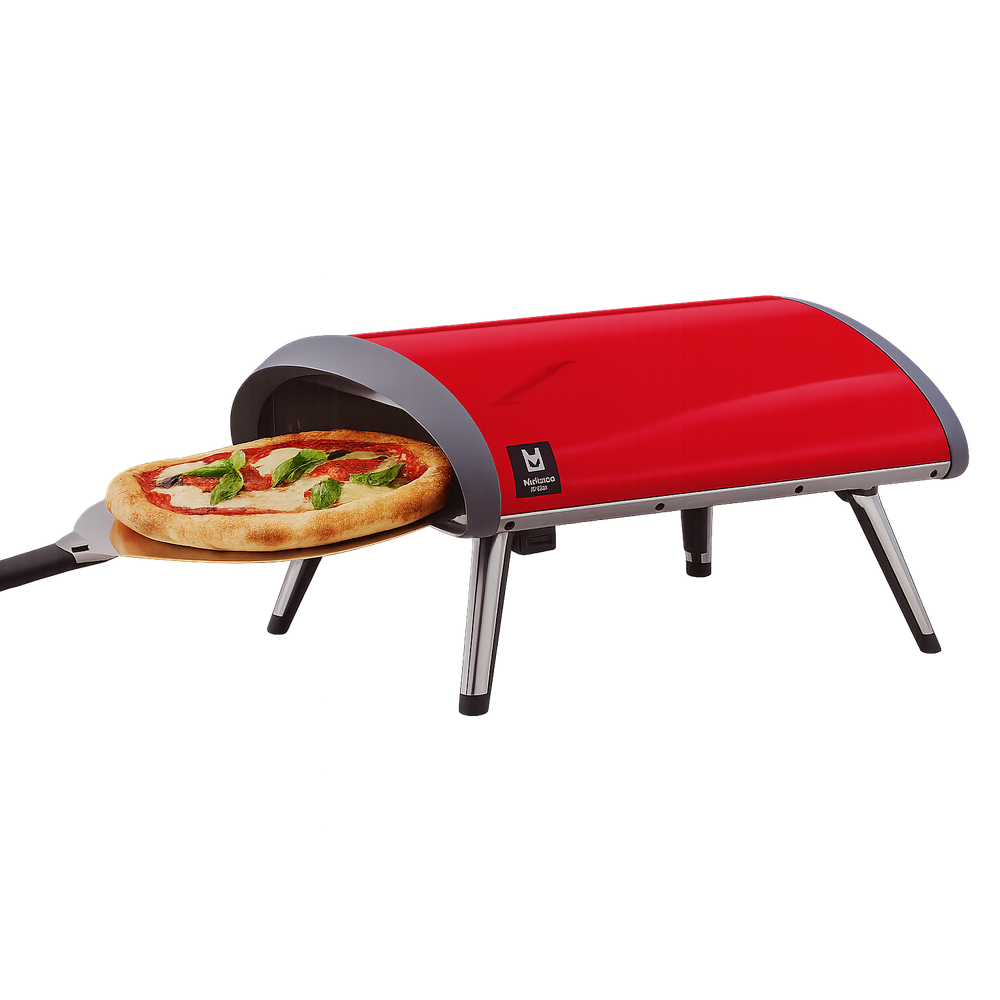 Forno A Gás Portátil Para Pizza Com Pedra Refratária 30,5