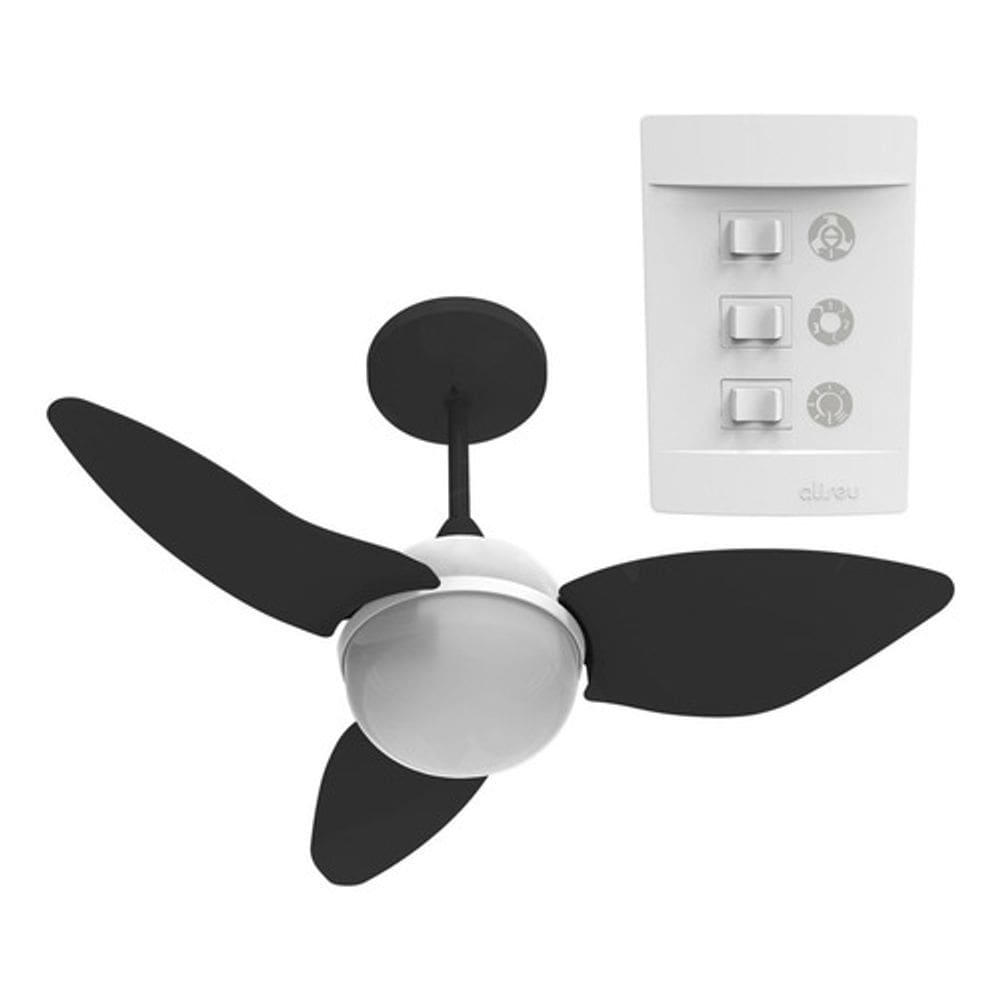 Ventilador De Teto Preto 220v 130w 81cm Aliseu Smart