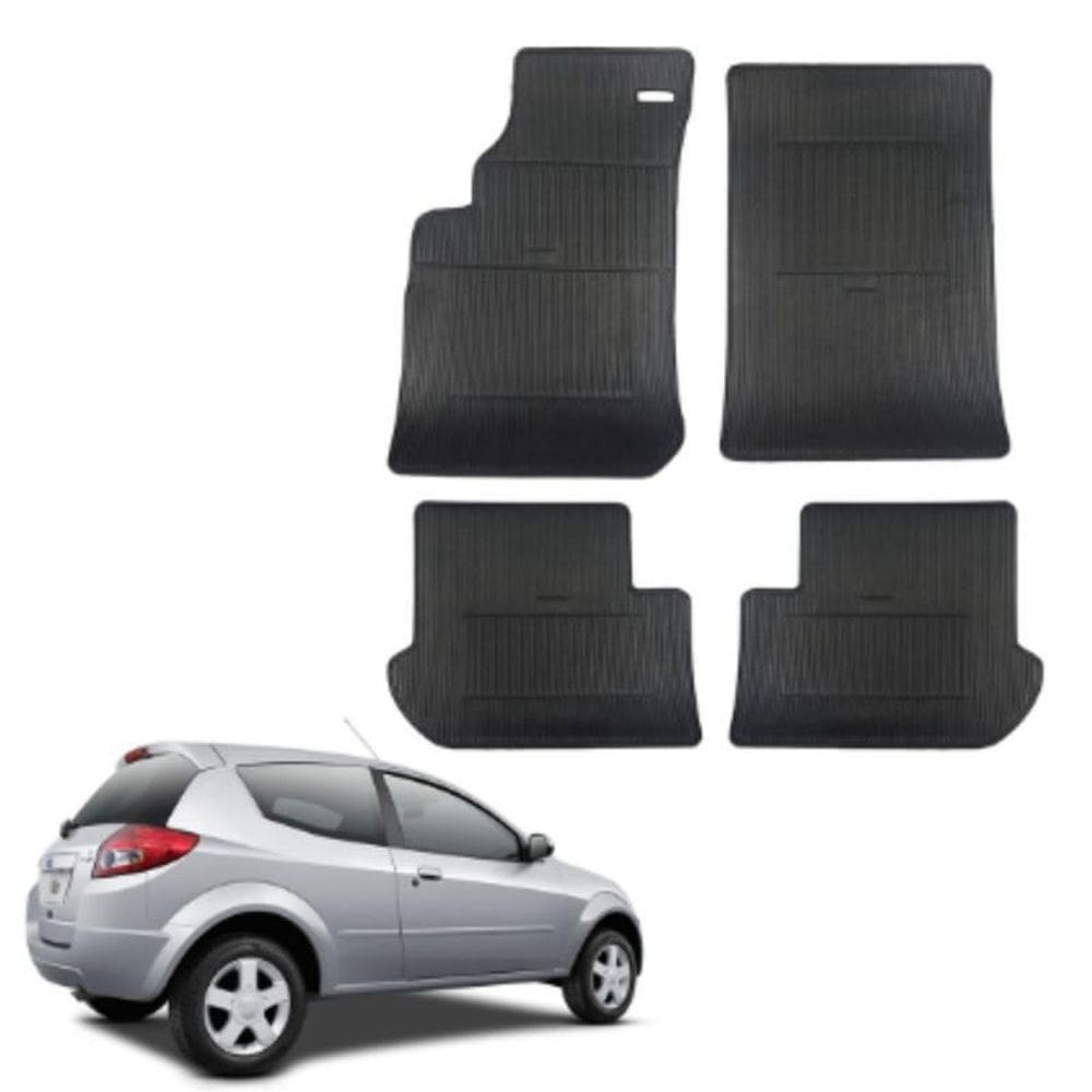 Tapete Borracha Ford Ka 1997 Até 2013 Preto 4 Peças