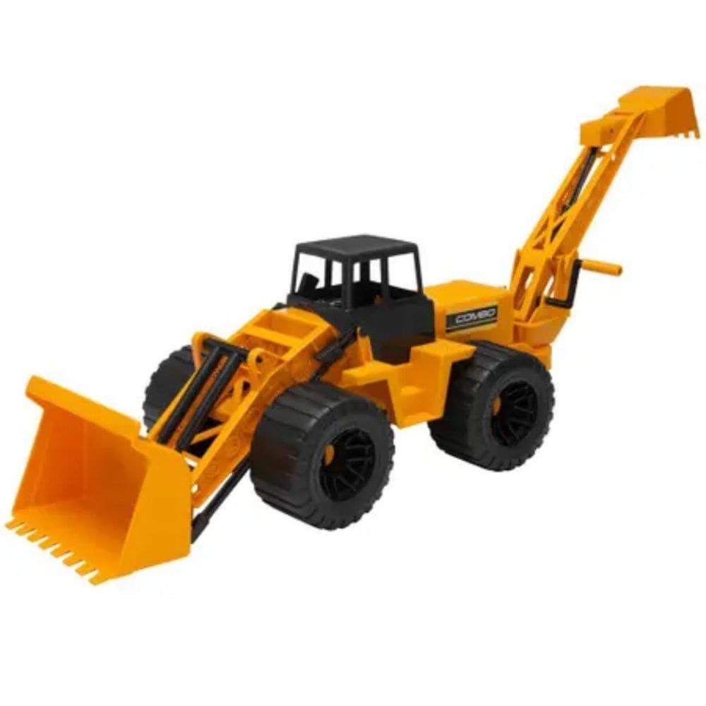 Trator Brinquedo Infantil Reboque E Carregadeira Educativo