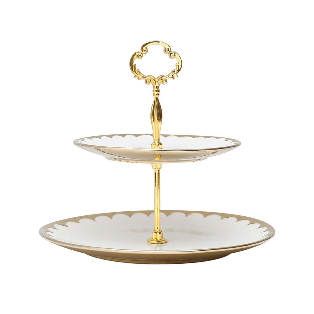 Prato Duplo para Doces de Porcelana Egg 19cm/27cm x 24cm - Wolff