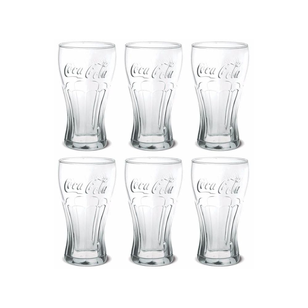 Jogo Copo Coca-Cola Contour Vidro 300Ml 6 Unidades - Nadir