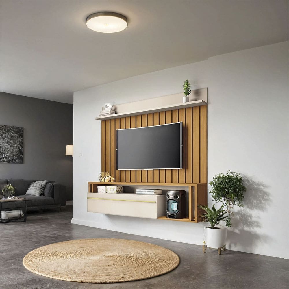 Rack Painel Denver Suspenso Para Tv 55 Polegadas 160x155-EdeCasaMoveis