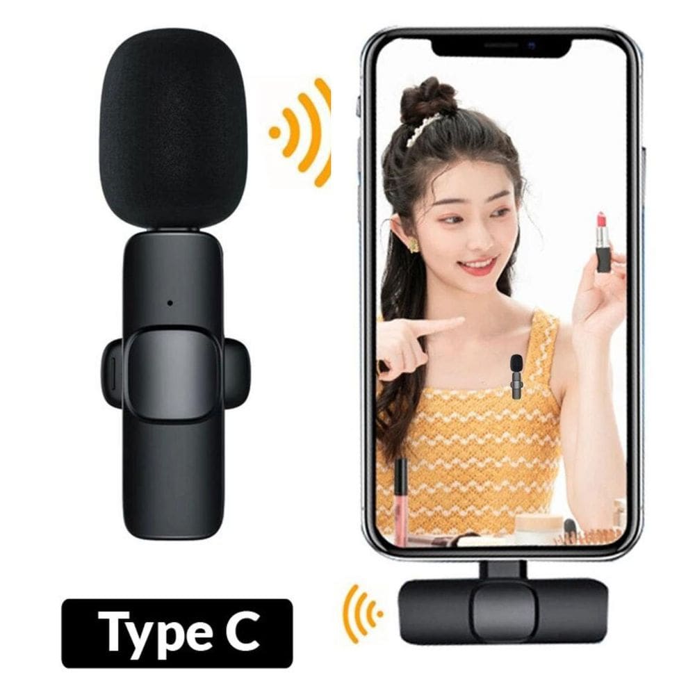 Microfone De Lapela Bluetooth Celular Tipo C Sem Fio