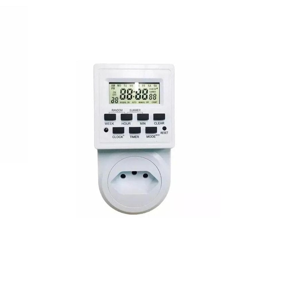 Timer Digital Bivolt Temporizador 9 Programas Liga E Desliga