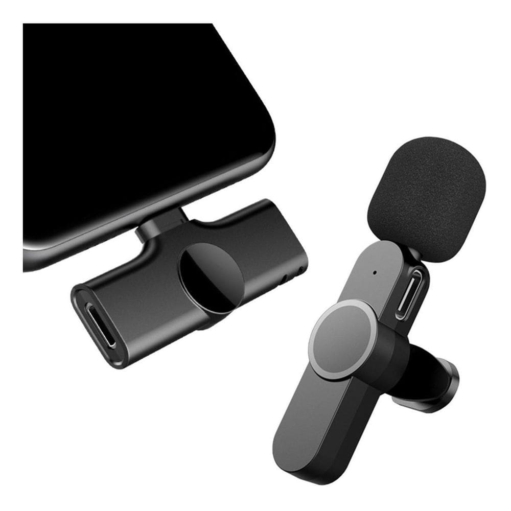Microfone Lapela Wireless Sem Fio Para Android Usb Tipo C