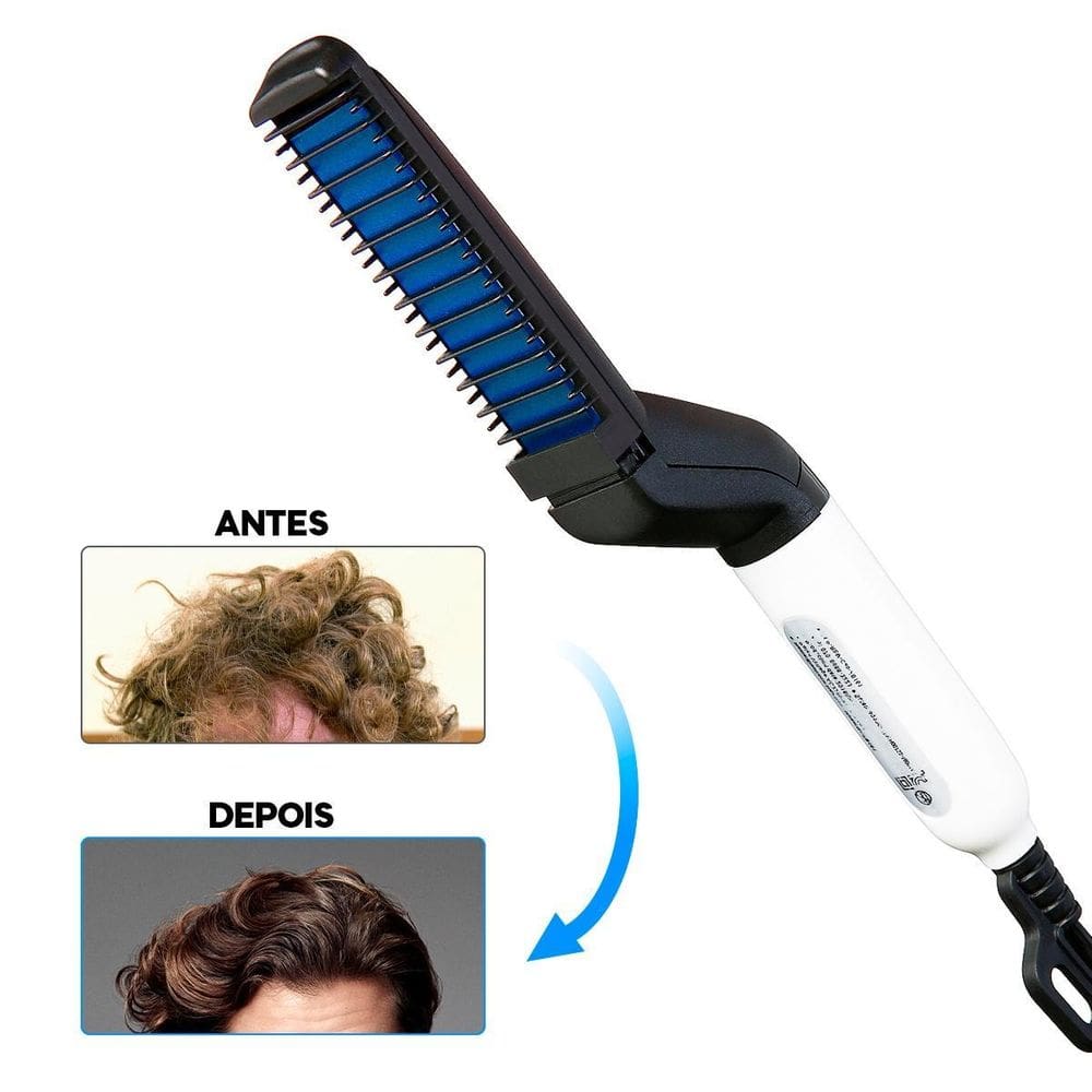 Pente Eletrico Pratico Para Alisar Barba E Cabelo Bivolt