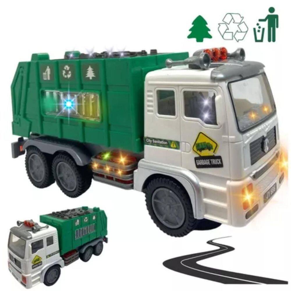 Caminhão Coleta Lixo Infantil Brinquedo Educativo Som E